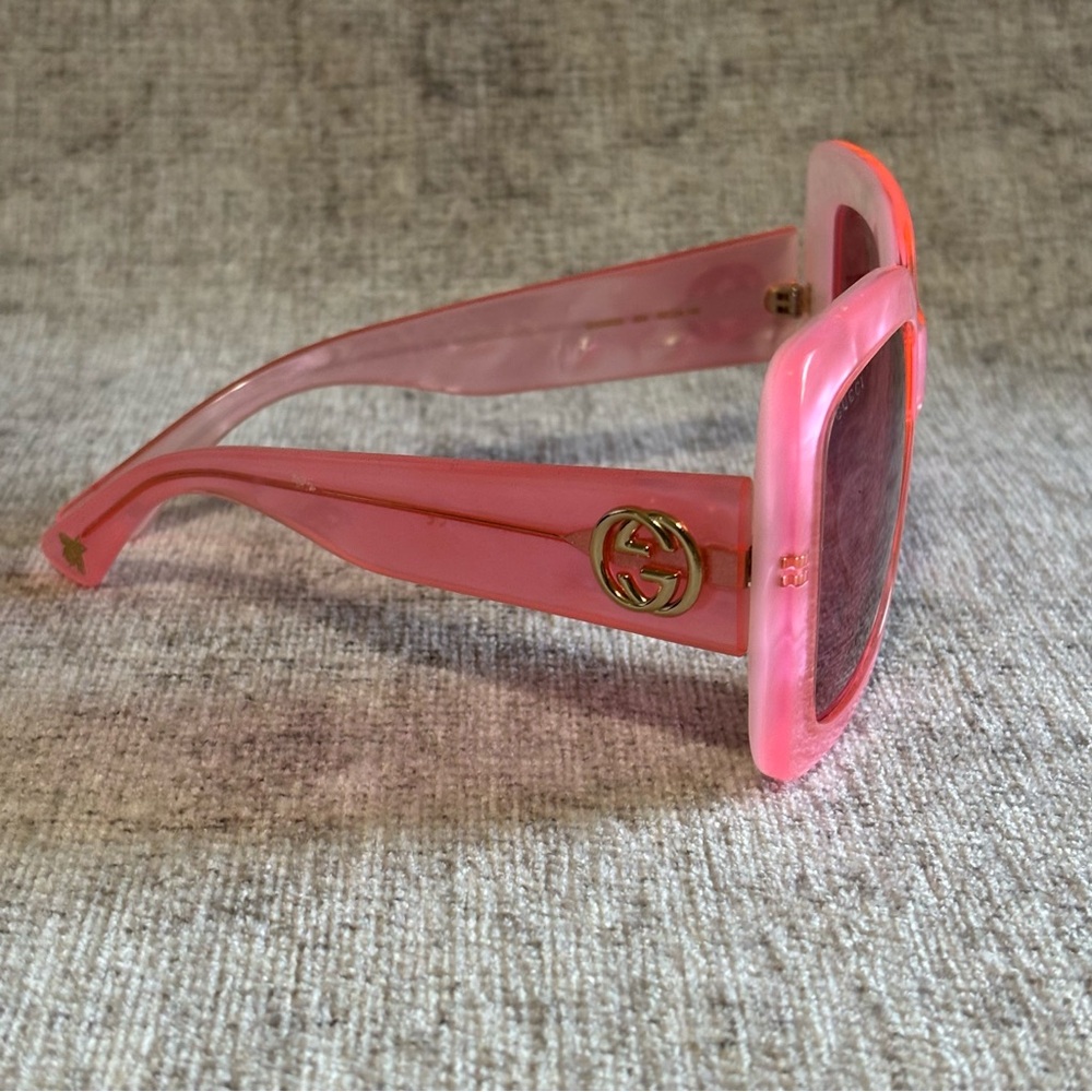 Gucci Women's Sunglasses in Pink and White - Picture 3 of 12